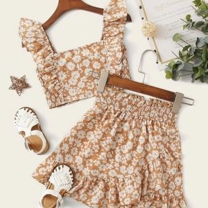 Crop Cami & Skirt Set